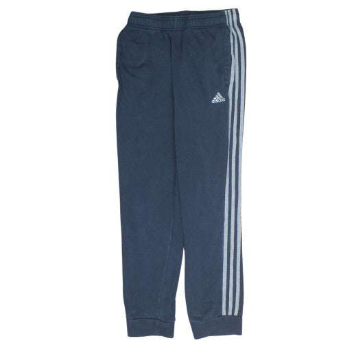 Adidas Men Blue Sweatpants Regular Fit Fleece Sports Trousers M