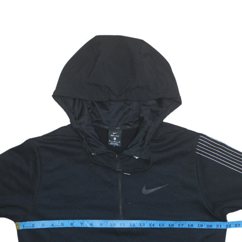Nike Men's Black Dri-Fit 1/4 Zip Athletic Hoodie Size M