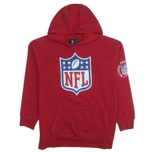 NFL Team Apparel Boys Red Pullover Hoodie 12-13 Years 158cm Cotton Blend