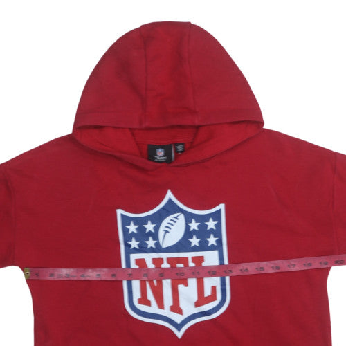 NFL Team Apparel Boys Red Pullover Hoodie 12-13 Years 158cm Cotton Blend