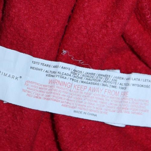 NFL Team Apparel Boys Red Pullover Hoodie 12-13 Years 158cm Cotton Blend