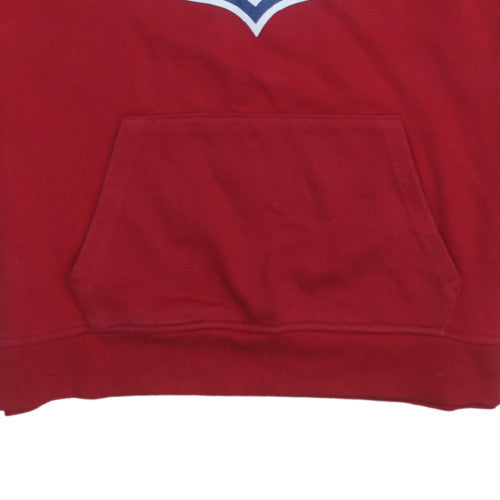 NFL Team Apparel Boys Red Pullover Hoodie 12-13 Years 158cm Cotton Blend