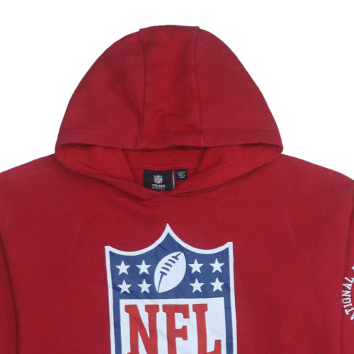 NFL Team Apparel Boys Red Pullover Hoodie 12-13 Years 158cm Cotton Blend