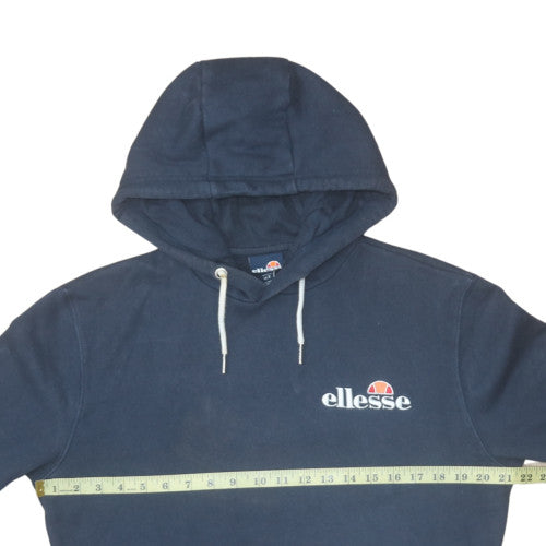 Ellesse Men's Blue Pullover Hoodie S Regular Fit Logo Fleece