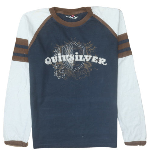Quiksilver Men's Blue Long Sleeve Graphic T-Shirt Size L