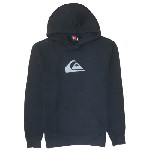 Quiksilver Men's Black Pullover Hoodie Small Fleece Logo Surfwear