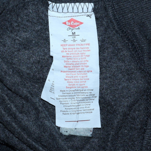 Lee Cooper Men's Black Pullover Hoodie M Regular Fit Fleece