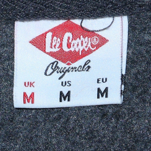 Lee Cooper Men's Black Pullover Hoodie M Regular Fit Fleece