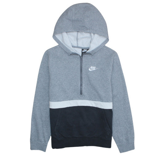 Nike Boys Grey Colourblock 1/2 Zip Hoodie XL 158-170cm Standard Fit