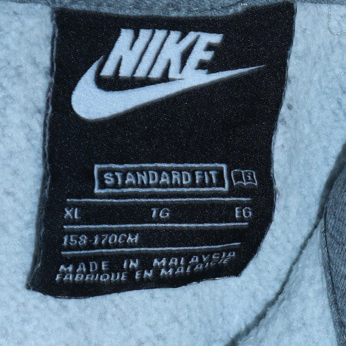 Nike Boys Grey Colourblock 1/2 Zip Hoodie XL 158-170cm Standard Fit