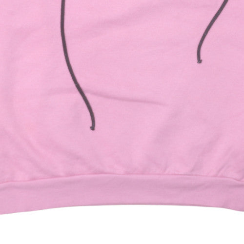 Disney Minnie Pink Sweatshirt Womens S Crew Neck Pullover Cotton