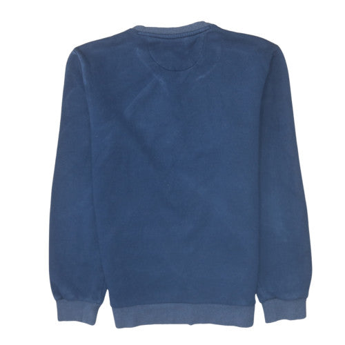 Adidas Mens Blue Crew Neck Pullover Sweatshirt Size S