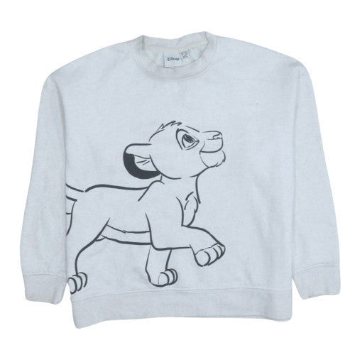 Disney Women Grey Lion King Sweatshirt L Simba Graphic Pullover