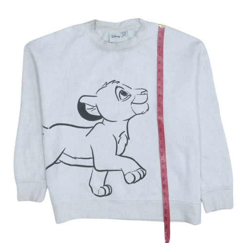 Disney Women Grey Lion King Sweatshirt L Simba Graphic Pullover