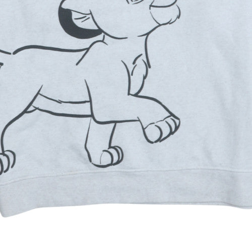Disney Women Grey Lion King Sweatshirt L Simba Graphic Pullover