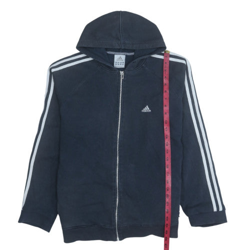 Adidas Men's Blue Full Zip Hoodie Size M Sports Fleece Jacket