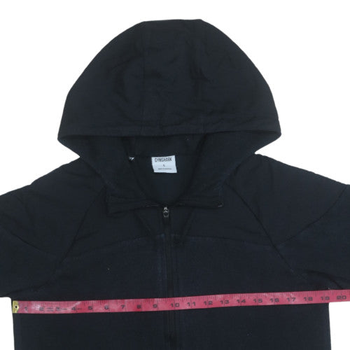 Gymshark Men's Black Full Zip Hoodie Size S Athletic Fit