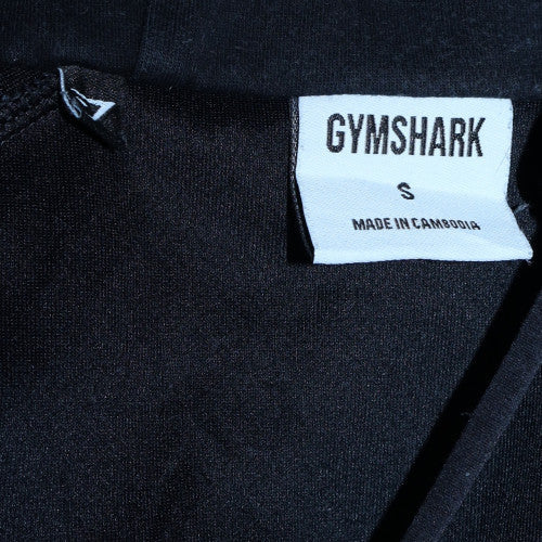 Gymshark Men's Black Full Zip Hoodie Size S Athletic Fit