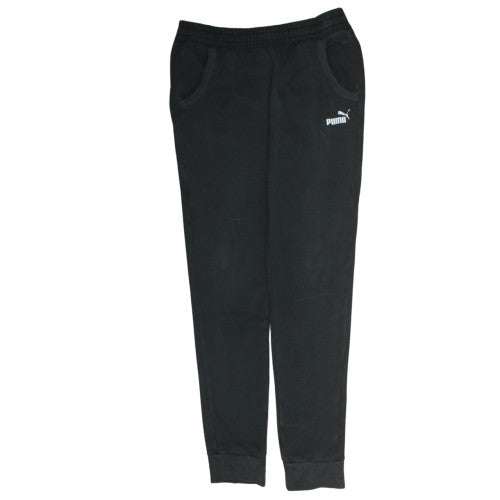 Puma Men's Black Jogger Sweatpants S Regular Fit Fleece Trousers