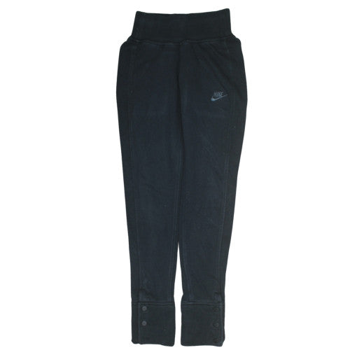 Nike Womens Black XS Fleece Jogger Trousers with Buttons
