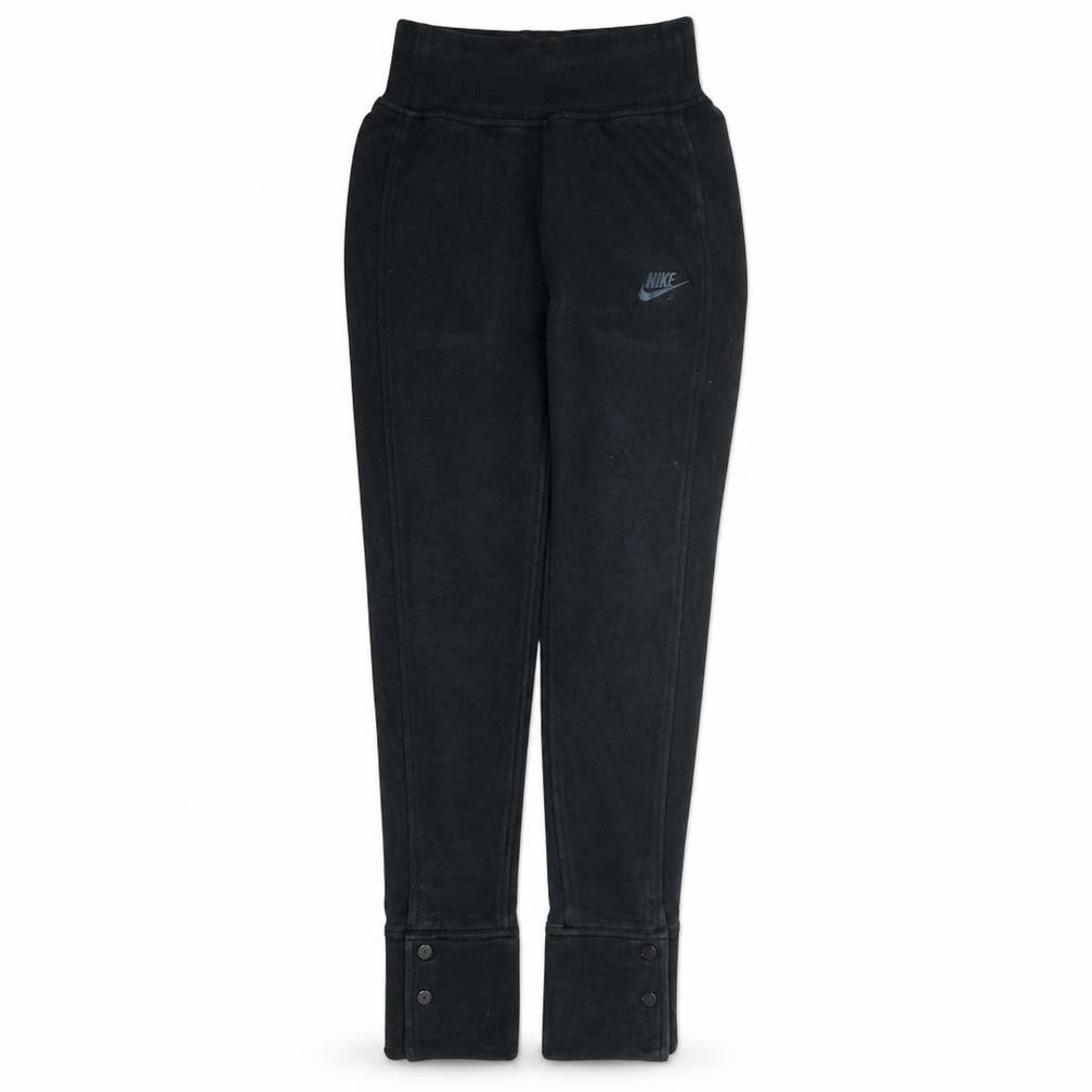 Nike Womens Black XS Fleece Jogger Trousers with Buttons