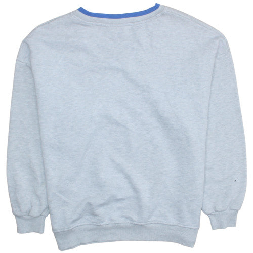 Disney Women Grey Stitch V-Neck Pullover Sweatshirt Size 10/12
