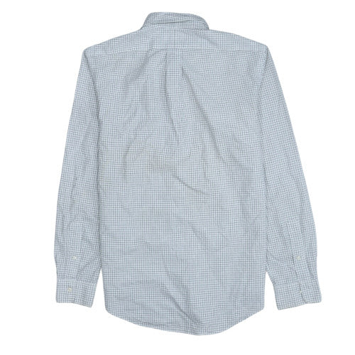Ralph Lauren Men’s Blue Check Slim Fit Cotton Long Sleeve Shirt 15.5 39