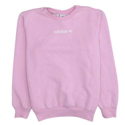 Adidas Girls Pink Crew Neck Fleece Pullover Sweatshirt 13-14 Years