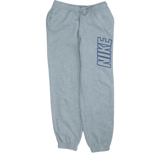 Nike Men's Grey Fleece Sweatpants L Regular Fit Logo Joggers