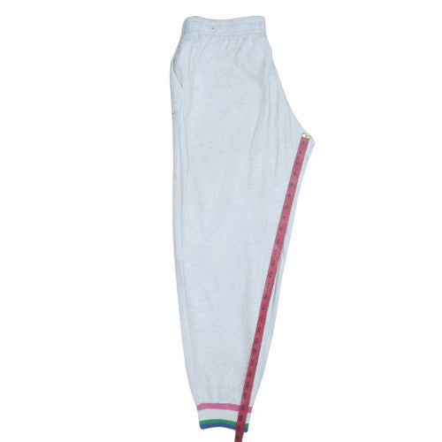 Nike Womens Grey Fleece Sweatpants M Elastic Waist Pockets Cuffed