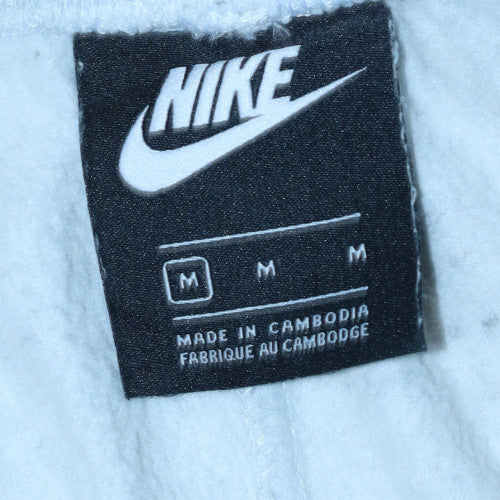 Nike Womens Grey Fleece Sweatpants M Elastic Waist Pockets Cuffed