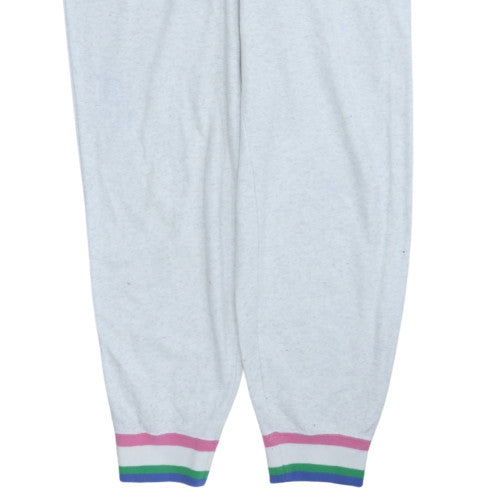 Nike Womens Grey Fleece Sweatpants M Elastic Waist Pockets Cuffed