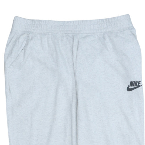 Nike Womens Grey Fleece Sweatpants M Elastic Waist Pockets Cuffed