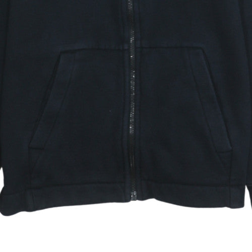 Nike Men's Black Full Zip Hoodie L Cotton Blend Casual Sweatshirt