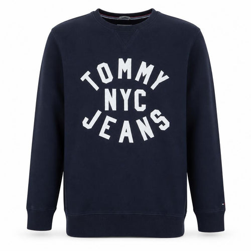 Tommy Jeans Men's Blue XL Relaxed Fit Crew Neck Sweatshirt