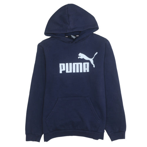 Puma Boys Navy Blue Pullover Hoodie 15-16 Years Regular Fit Cotton Blend
