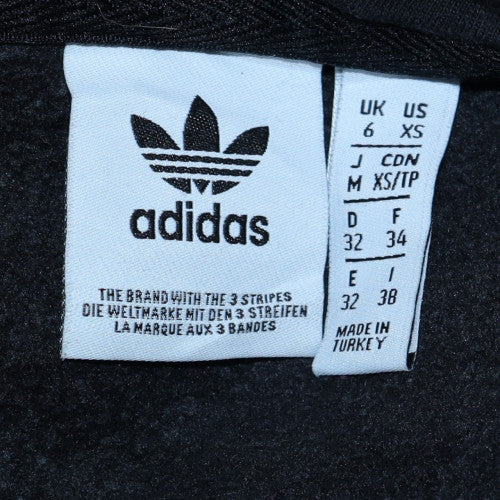 Adidas Women's Black & Grey Pullover Sweatshirt Size 6 V-Neck Logo Style