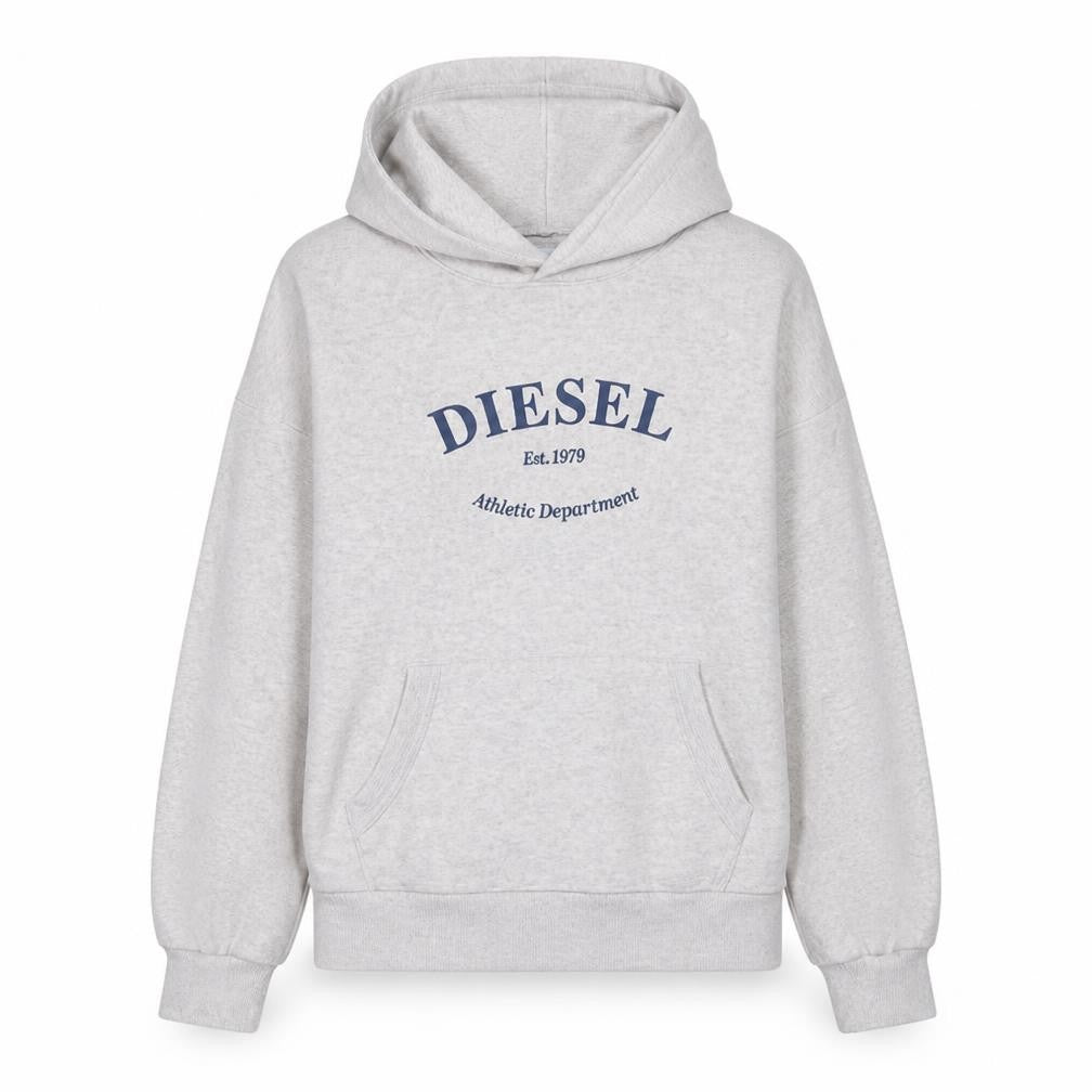 Diesel Womens Beige Pullover Hoodie Small Cotton Blend Hooded Sweatshirt