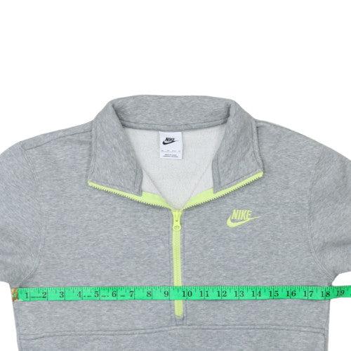Nike Men's Grey XS 1/4 Zip Fleece Sweatshirt Activewear