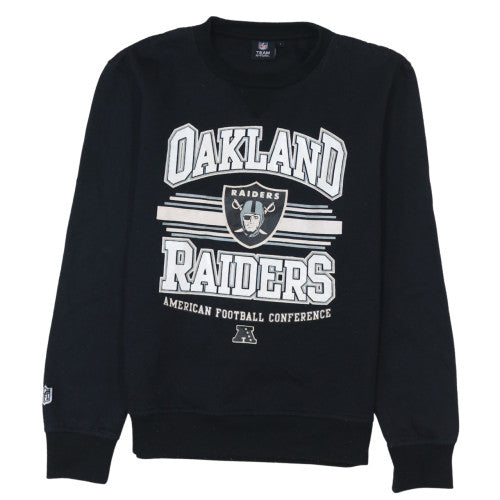 NFL Team Apparel Women's Black Oakland Raiders Pullover Sweatshirt M
