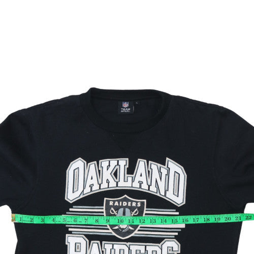 NFL Team Apparel Women's Black Oakland Raiders Pullover Sweatshirt M