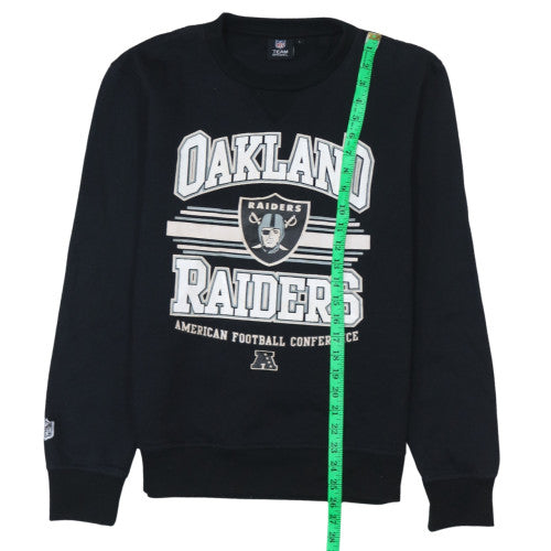 NFL Team Apparel Women's Black Oakland Raiders Pullover Sweatshirt M