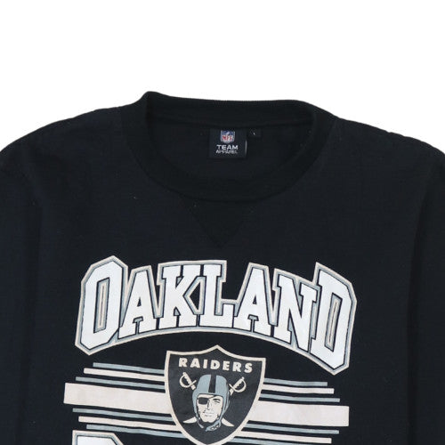 NFL Team Apparel Women's Black Oakland Raiders Pullover Sweatshirt M