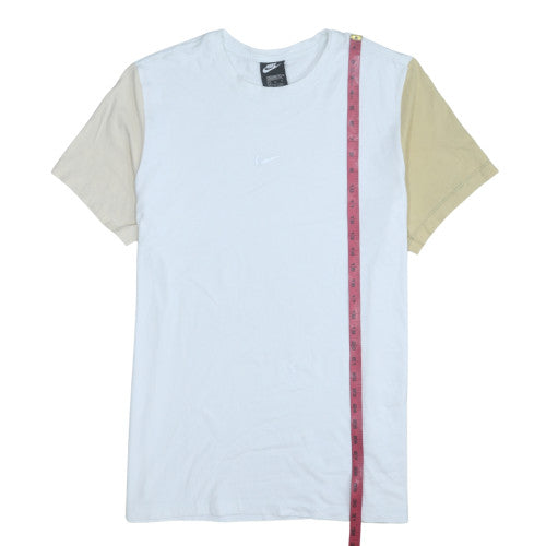 Nike Mens White Beige Colourblock Crew Neck Short Sleeve T-Shirt XL