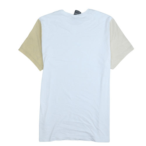 Nike Mens White Beige Colourblock Crew Neck Short Sleeve T-Shirt XL
