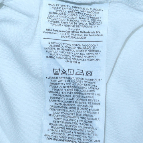 Nike Mens White Beige Colourblock Crew Neck Short Sleeve T-Shirt XL