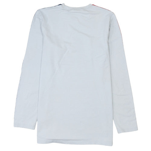 Adidas Mens White Long Sleeve Crew Neck Pullover T-Shirt XS