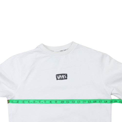 Vans Men's White XS Crew Neck Pullover Sweatshirt Graphic Logo