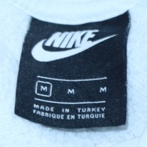 Nike Men's White Pullover Hoodie Size M Fleece Sportswear