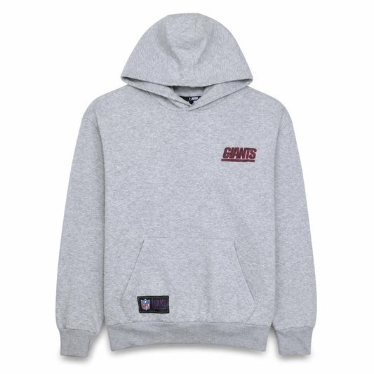 Front view of Primark Men’s Grey Giants Pullover Hoodie, size S, NFL Sportswear